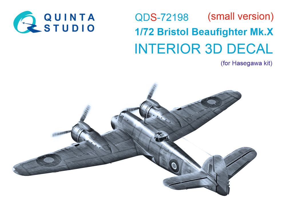 Quinta Studio QDS-72198 1:72 Beaufighter Mk.X 3D Interior Decal