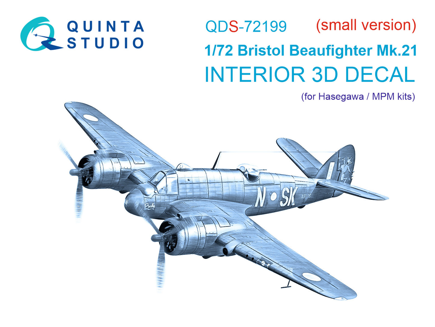 Quinta Studio QDS-72199 1:72 Beaufighter Mk.21 3D Interior Decal
