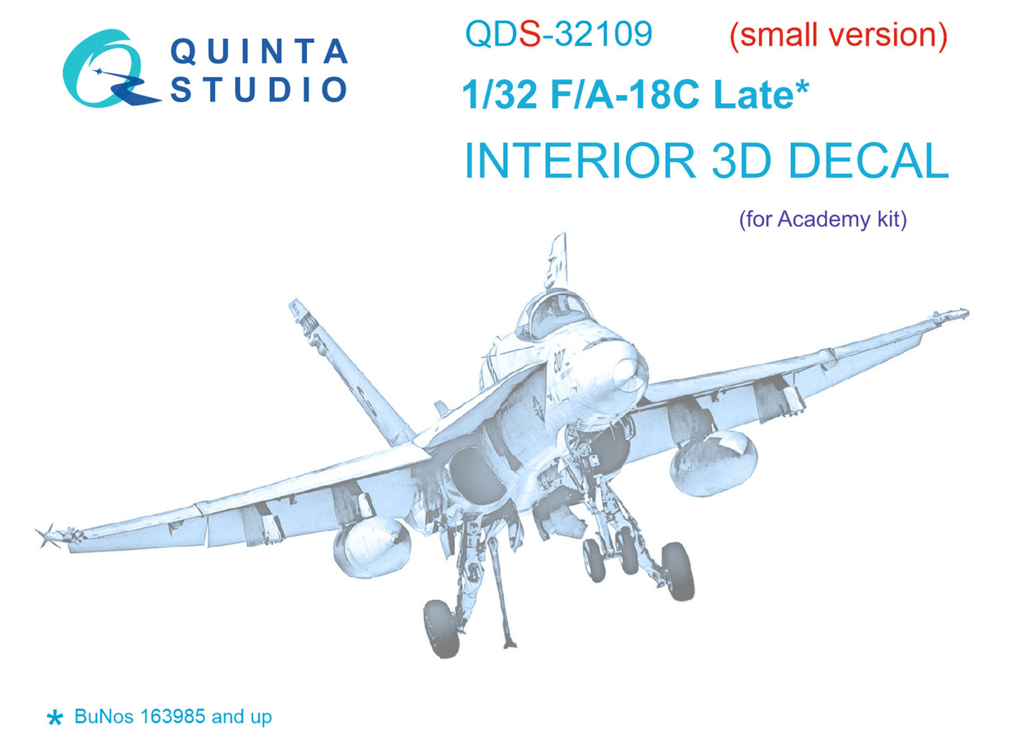 Quinta Studio QDS-32109 1:32 F/A-18C Late Hornet 3D Interior Decal