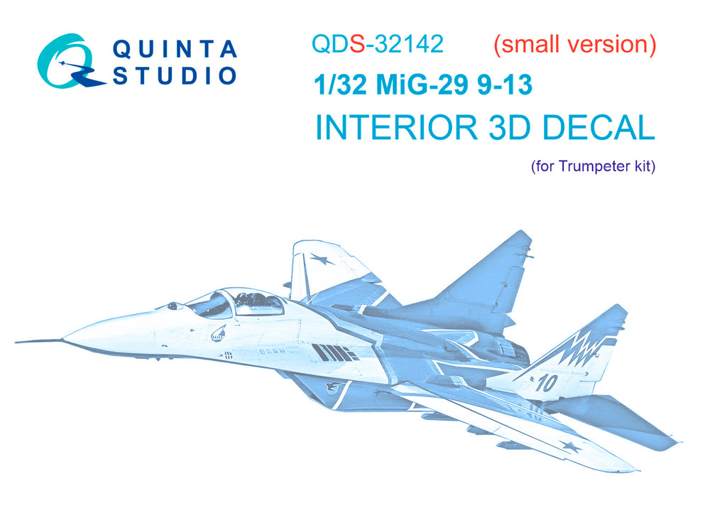 Quinta Studio QDS-32142 1:32 MiG-29 9-13 Fulcrum C 3D Interior Decal