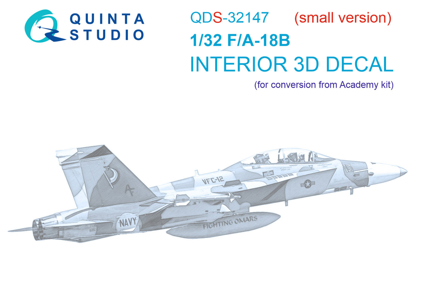 Quinta Studio QDS-32147 1:32 F/A-18B Hornet 3D Interior Decal