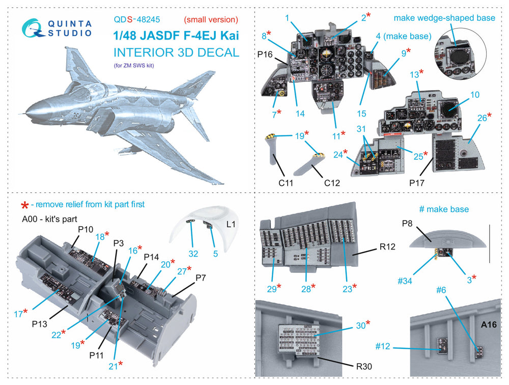 Quinta Studio QDS-48245 1:48 McDonnell F-4EJ Phantom Kai