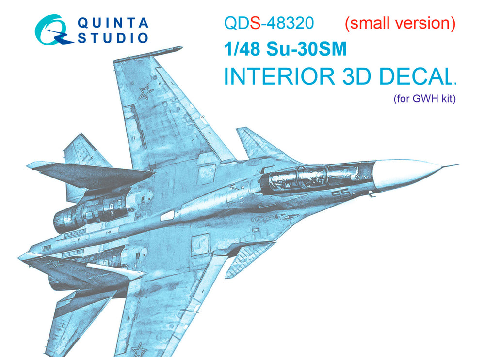 Quinta Studio QDS-48320 1:48 Su-30SM 3D Interior (Small)