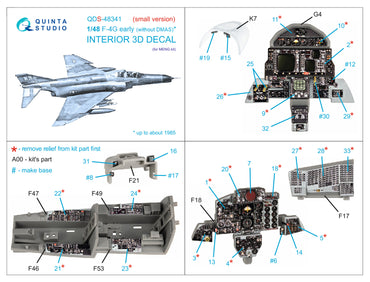 Quinta Studio QDS-48341 1:48 F-4G Early Phantom 3D Interior Decal