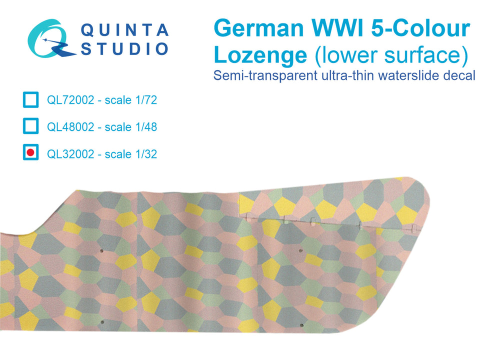 Quinta Studio QL32002 1:32 German WWI 5-Colour Lozenge