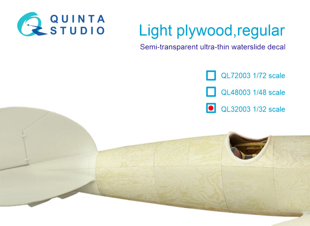 Quinta Studio QL32003 1:32 Light Plywood Regular Exterior Decal