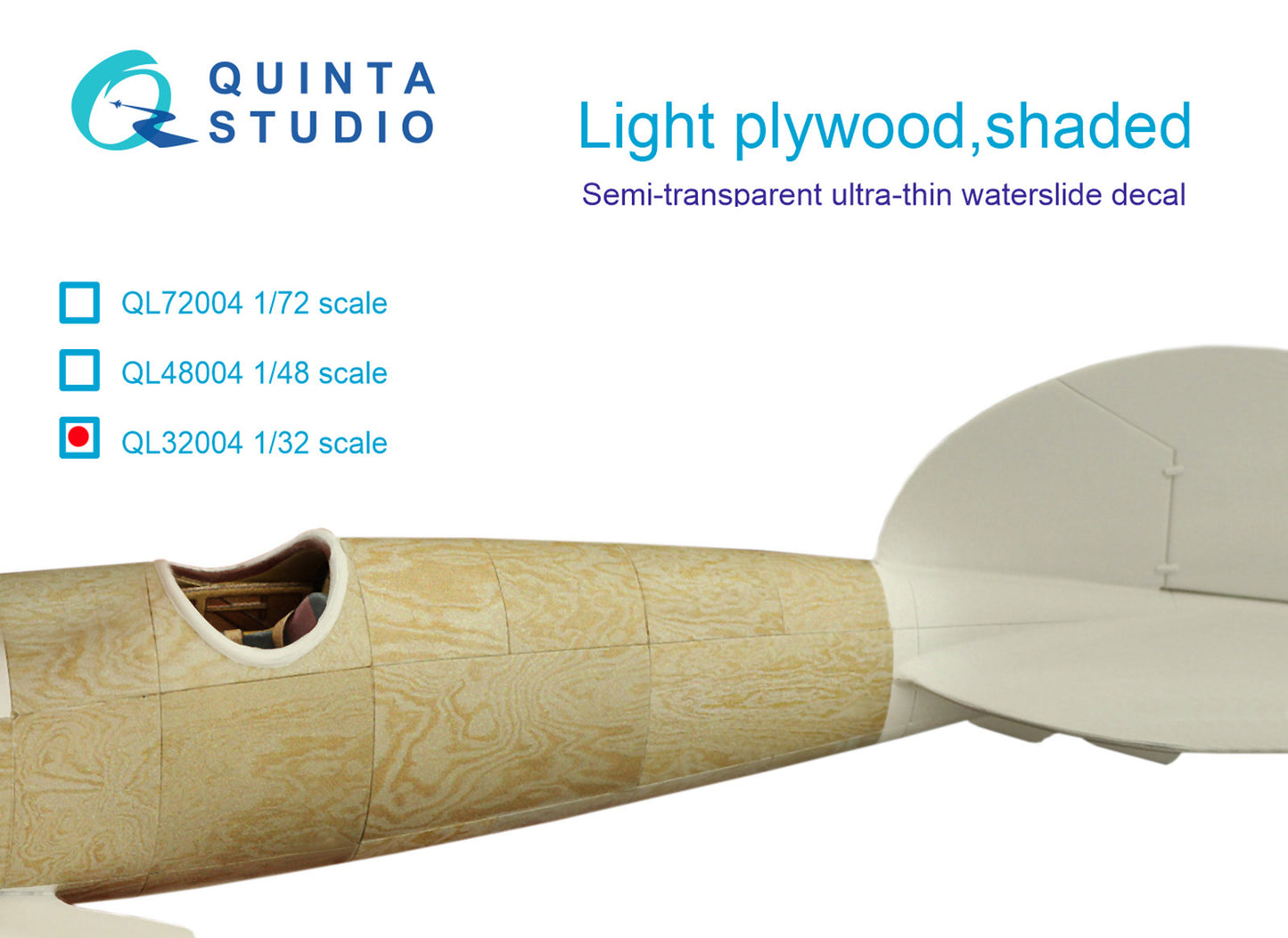 Quinta Studio QL32004 1:32 Light Plywood Shaded Exterior Decal