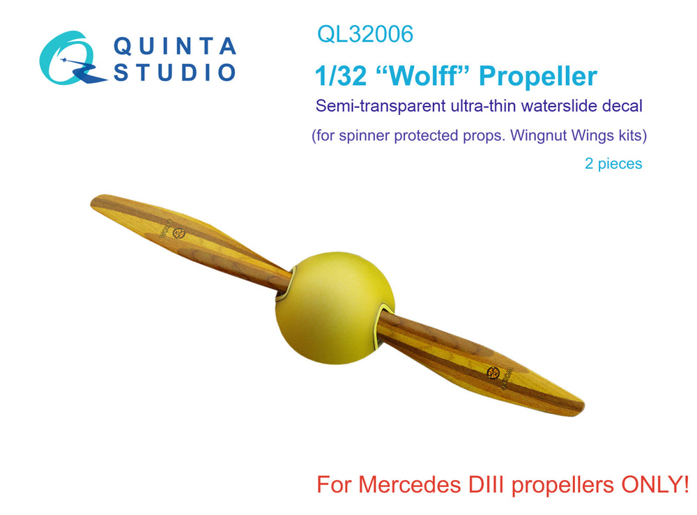 Quinta Studio QL32006 1:32 Wooden Propellers Wolff