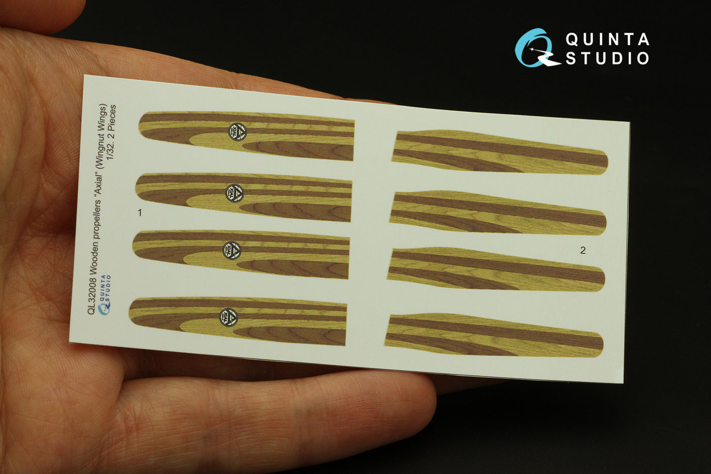 Quinta Studio QL32008 1:32 Wooden Propellers Axial