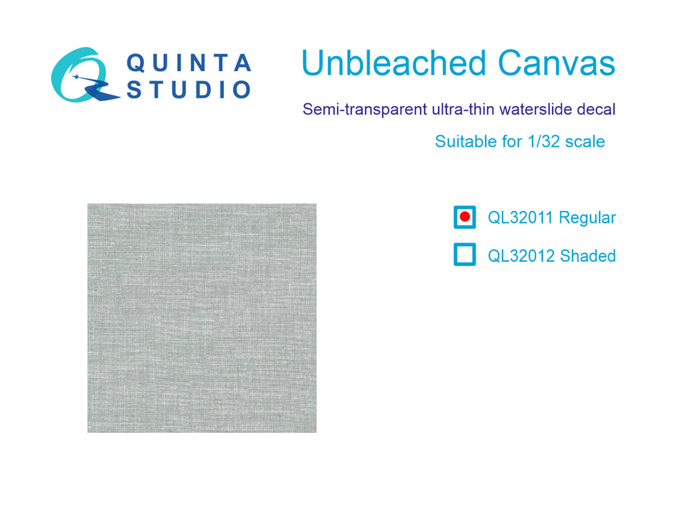 Quinta Studio QL32011 1:32 Unbleached Canvas Regular Exterior Decal