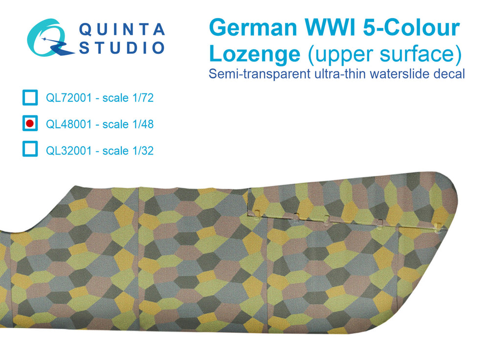 Quinta Studio QL48001 1:48 German WWI 5-Colour Lozenge