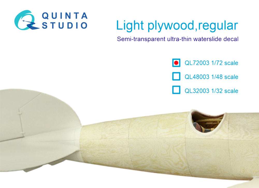 Quinta Studio QL72003 1:72 Light Plywood Regular Exterior Decal