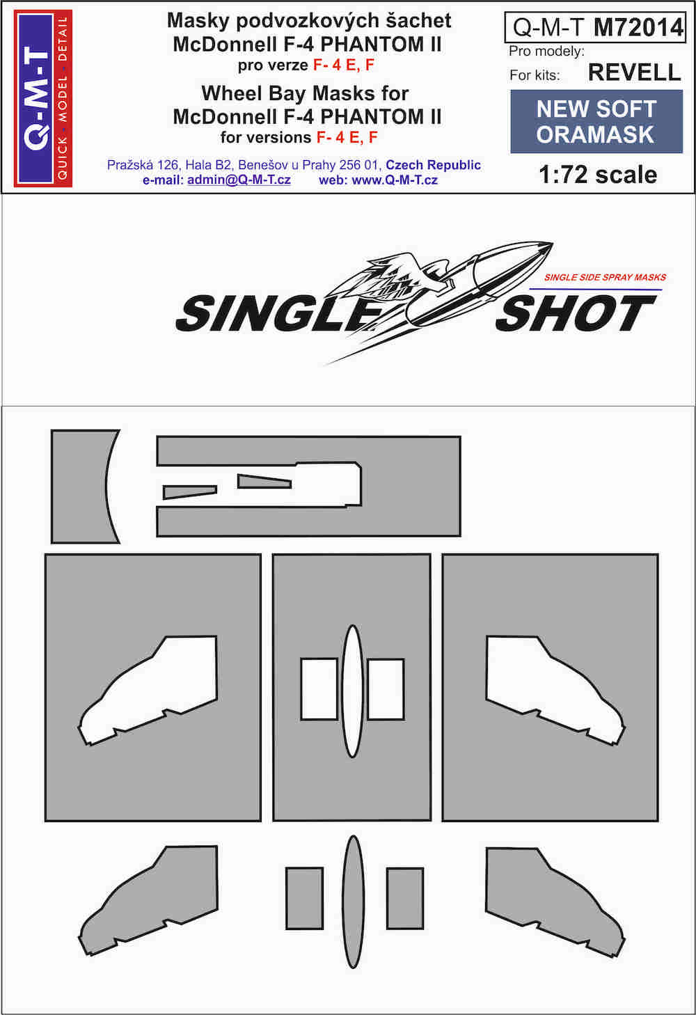 Q-M-T QMTM72014 1:72 McDonnell F-4E/F-4F Phantom wheel bay paint masks