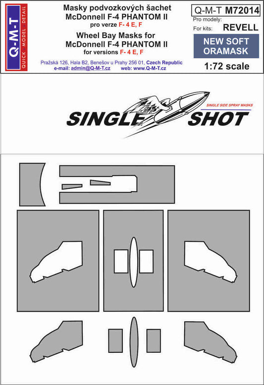 Q-M-T QMTM72014 1:72 McDonnell F-4E/F-4F Phantom wheel bay paint masks