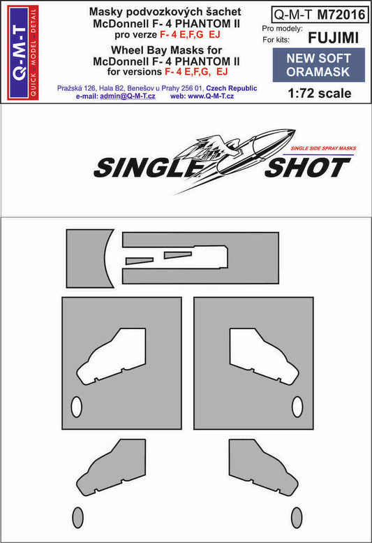 Q-M-T QMTM72016 1:72  F-4E/F-4F/F-4G/F-4EJ Phantom wheel bay paint masks