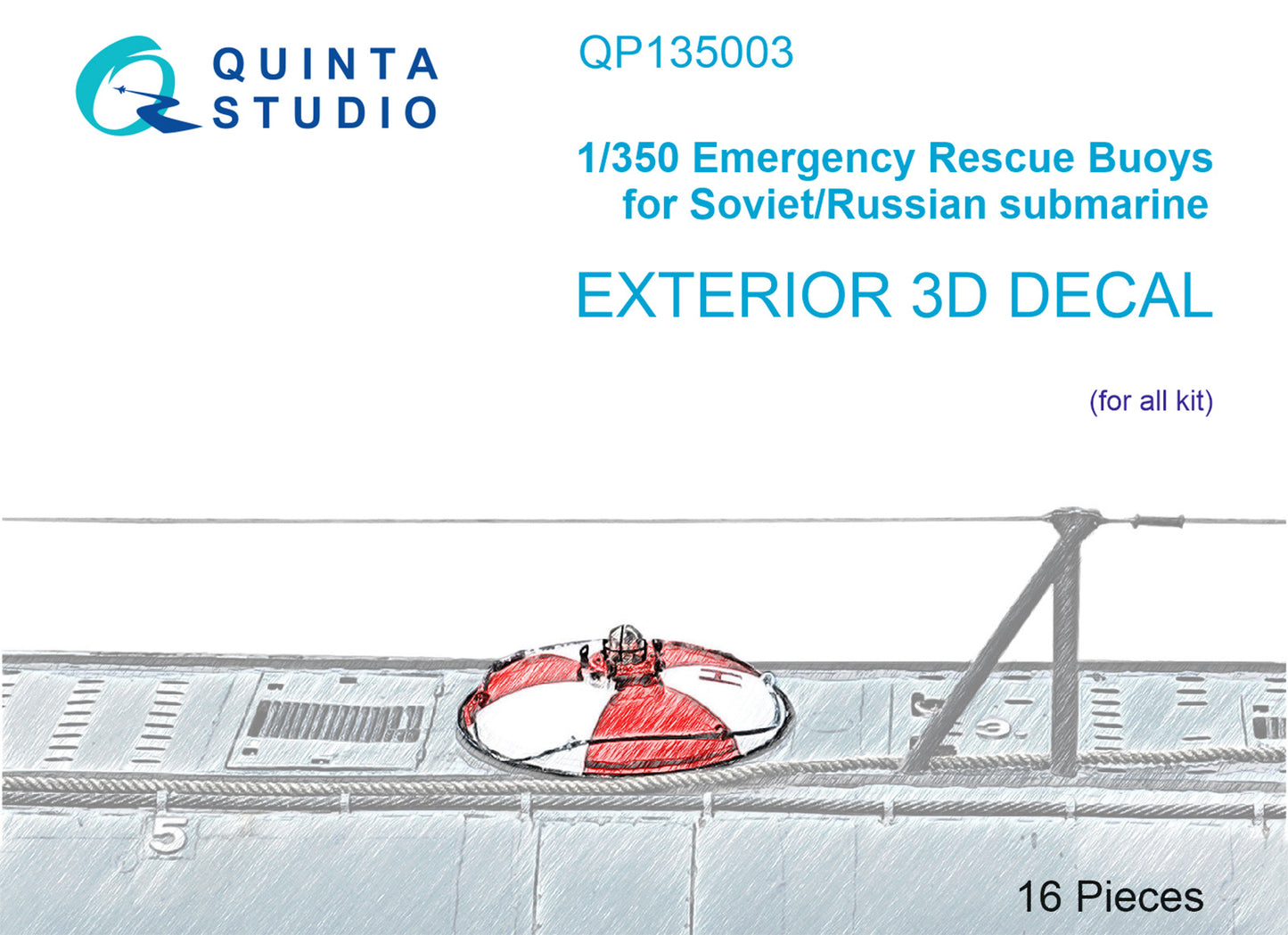 Quinta Studio QP135003 1:350 350 Emergency Rescue Buoy Soviet/Russian submarine