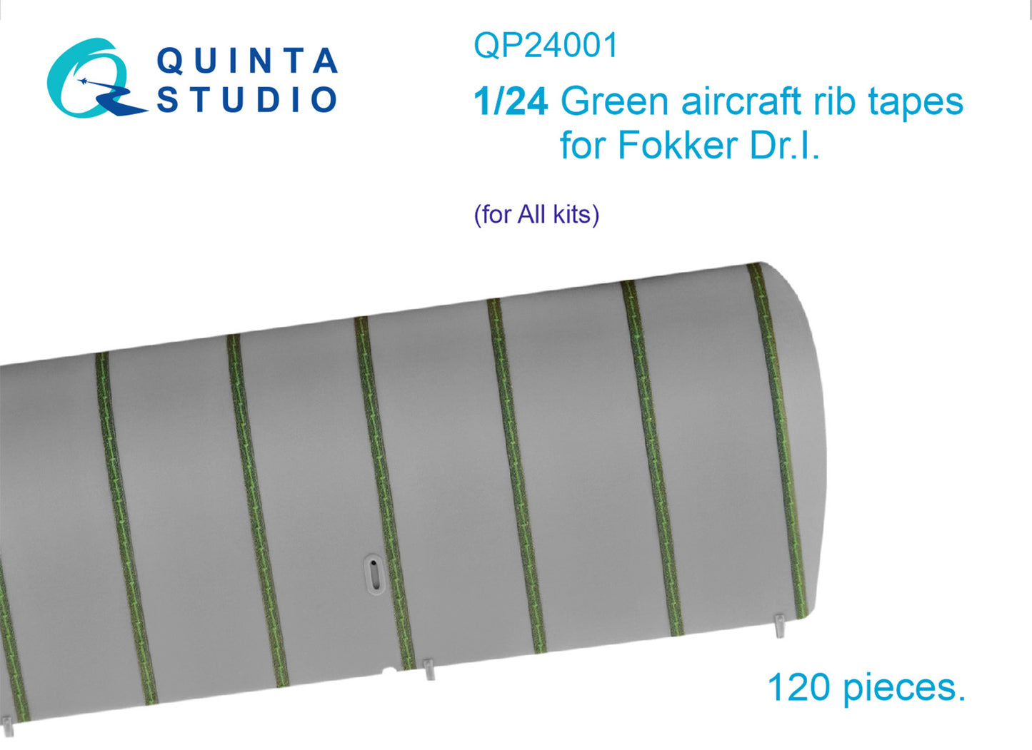 Quinta Studio QP24001 1:24 Green rib tapes Fokker Dr.I Triplane