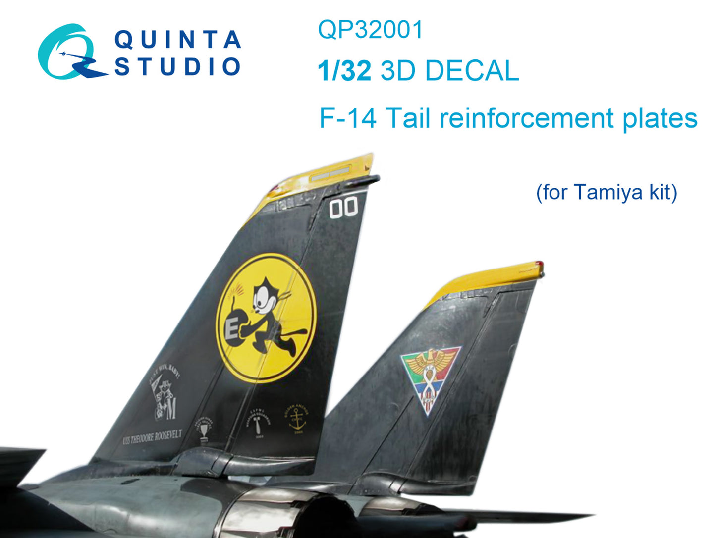 Quinta Studio QP32001 1:32 Grumman F-14A Tomcat tail reinforcement plates