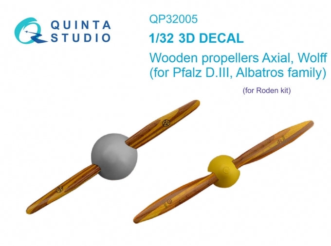 Quinta Studio QP32005 1:32 Wooden propellers Axial Wolff