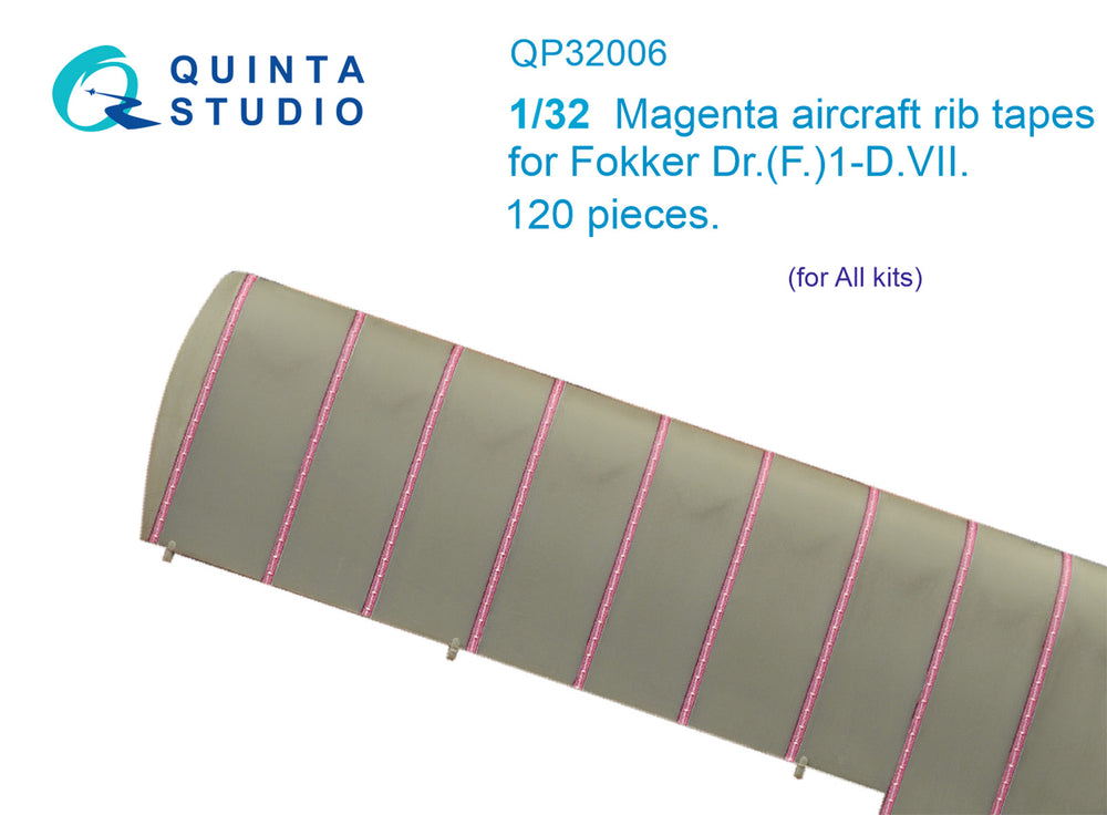Quinta Studio QP32006 1:32 Magenta rib tapes Fokker Dr.