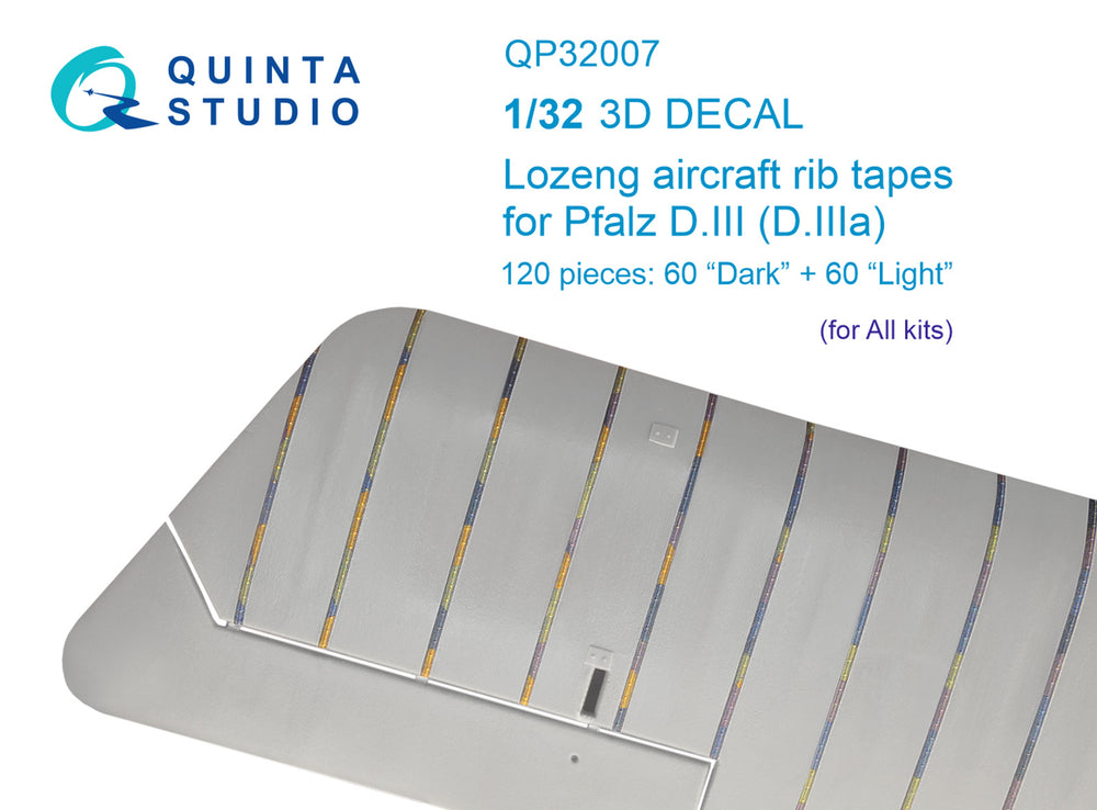 Quinta Studio QP32007 1:32 Lozenge rib tapes for Pfalz D.III/D.IIIa