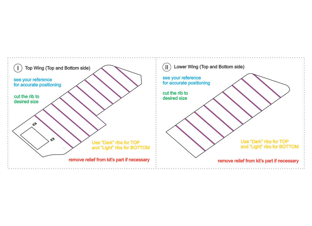 Quinta Studio QP32007 1:32 Lozenge rib tapes for Pfalz D.III/D.IIIa