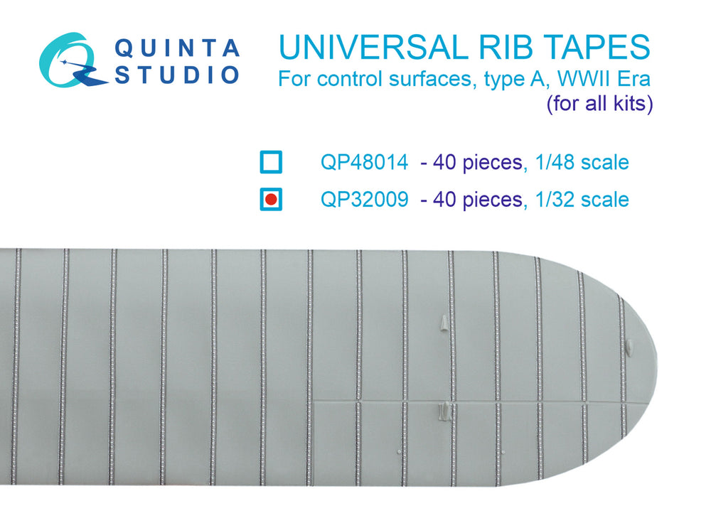 Quinta Studio QP32009 1:32 Universal rib tapes, type A