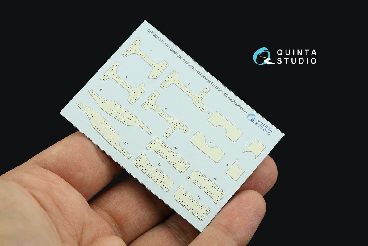 Quinta Studio QP32016 1:32 F-16C/D Block 40/42 Reinforcement Plates