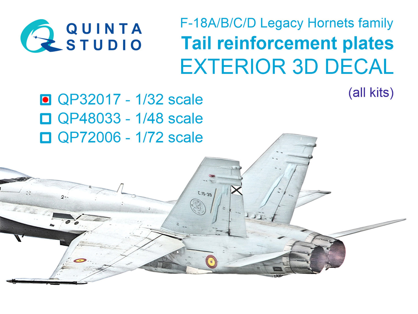 Quinta Studio QP32017 1:32 F/A-18 tail reinforcement plates