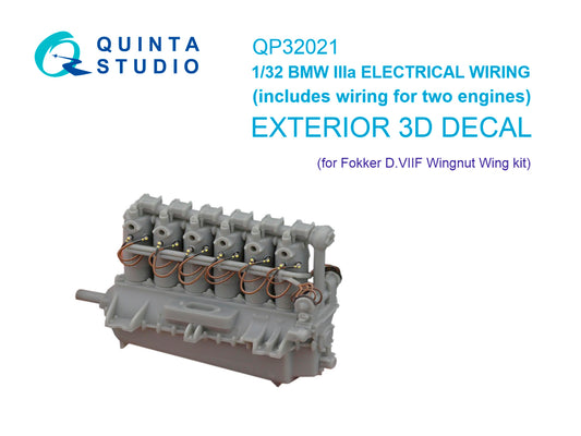 Quinta Studio QP32021 1:32 BMW III Electrical wiring, for Fokker D.VIIF