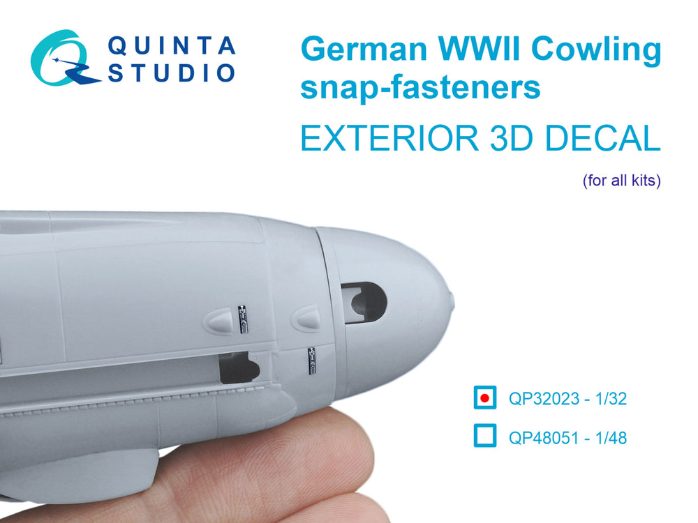 Quinta Studio QP32023 1:32 German WWII Cowling Snap-Fasteners