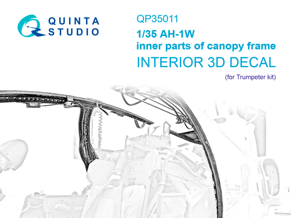 Quinta Studio QP35011 1:35 Bell AH-1W inner parts of canopy frame