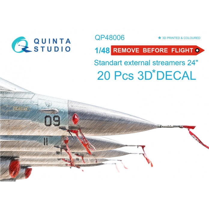 Quinta Studio QP48006 1:48 Remove Before Flight Streamers 24in 20 Pcs