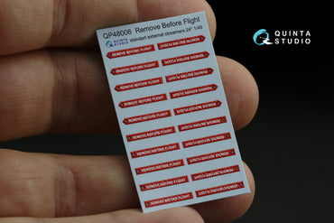 Quinta Studio QP48006 1:48 Remove Before Flight Streamers 24in 20 Pcs