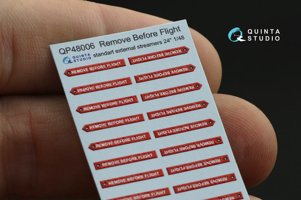 Quinta Studio QP48006 1:48 Remove Before Flight Streamers 24in 20 Pcs