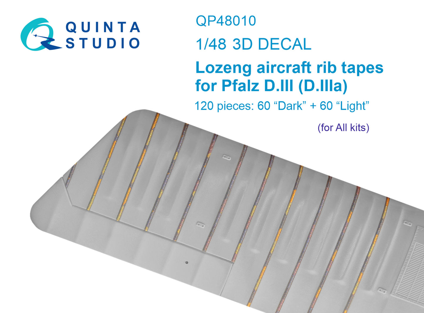 Quinta Studio QP48010 1:48 Lozenge rib tapes for Pfalz D.III/D.IIIa
