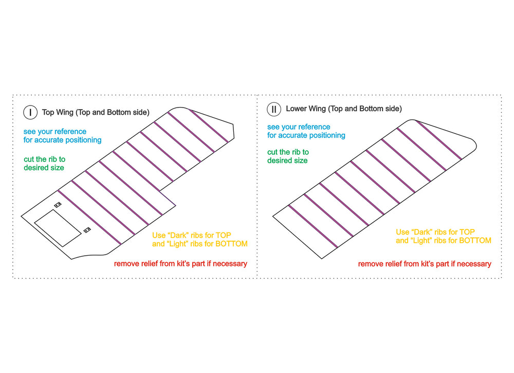 Quinta Studio QP48010 1:48 Lozenge rib tapes for Pfalz D.III/D.IIIa