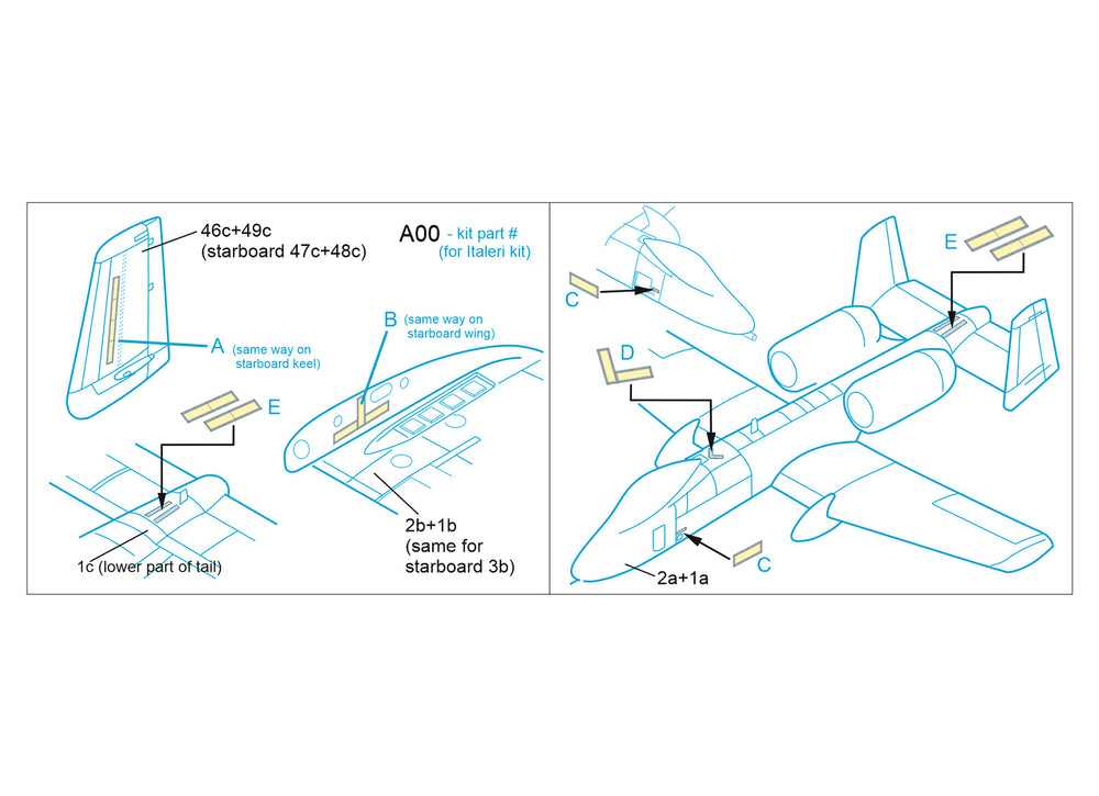 Quinta Studio QP48012 1:48 Fairchild A-10 Formation