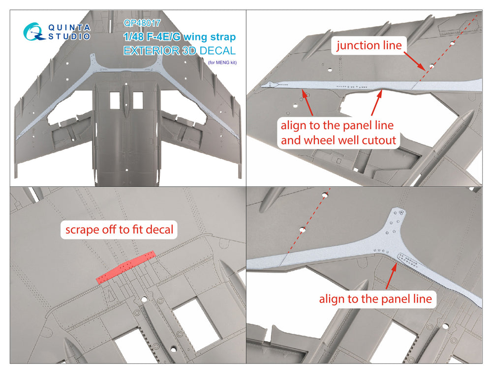 Quinta Studio QP48017 1:48 McDonnell F-4E/G Phantom wing strap