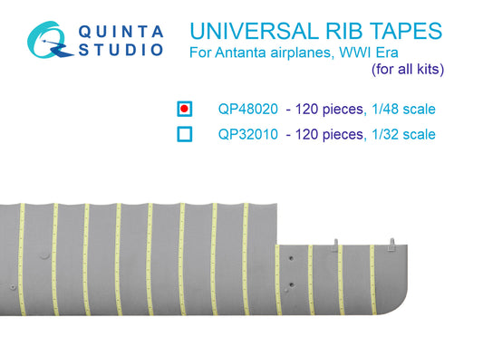 Quinta Studio QP48020 1:48 Universal rib tapes for Antanta