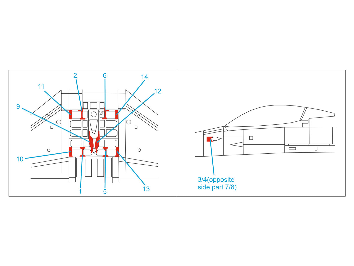 Quinta Studio QP48029 1:48 F-16C block 40/42 reinforcement plates