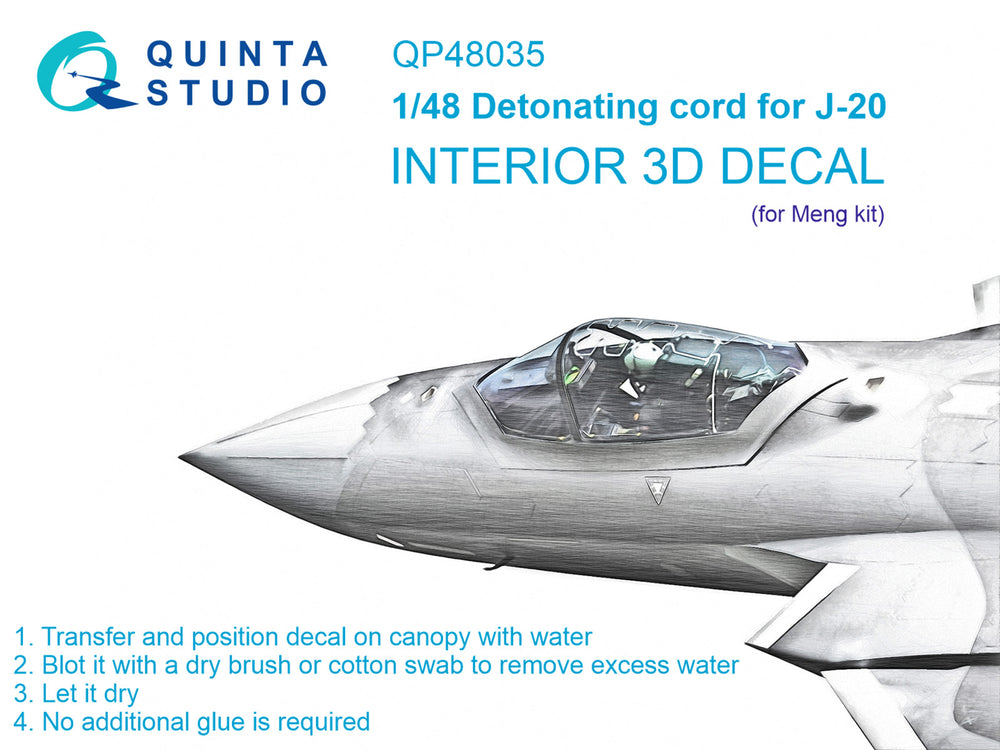 Quinta Studio QP48035 1:48 Chengdu J-20 canopy detonating cord