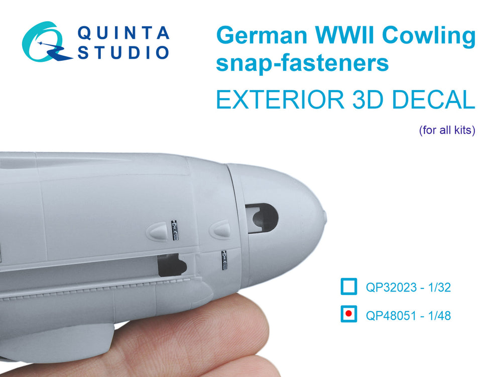 Quinta Studio QP48051 1:48 German WWII Cowling Snap-Fasteners