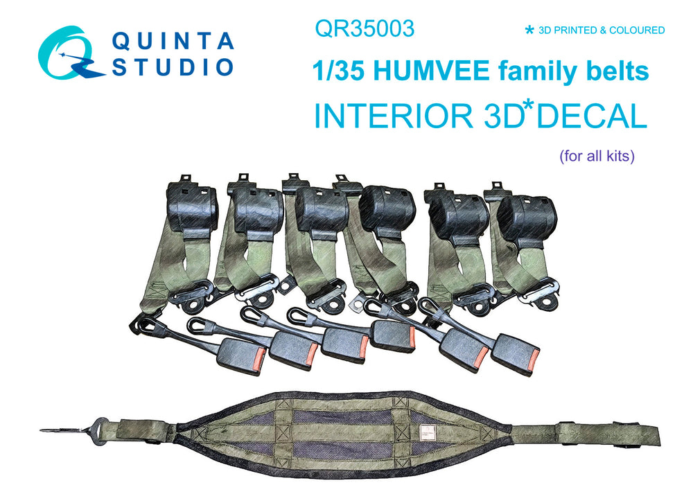 Quinta Studio QR35003 1:35 Humvee family seat-belts,