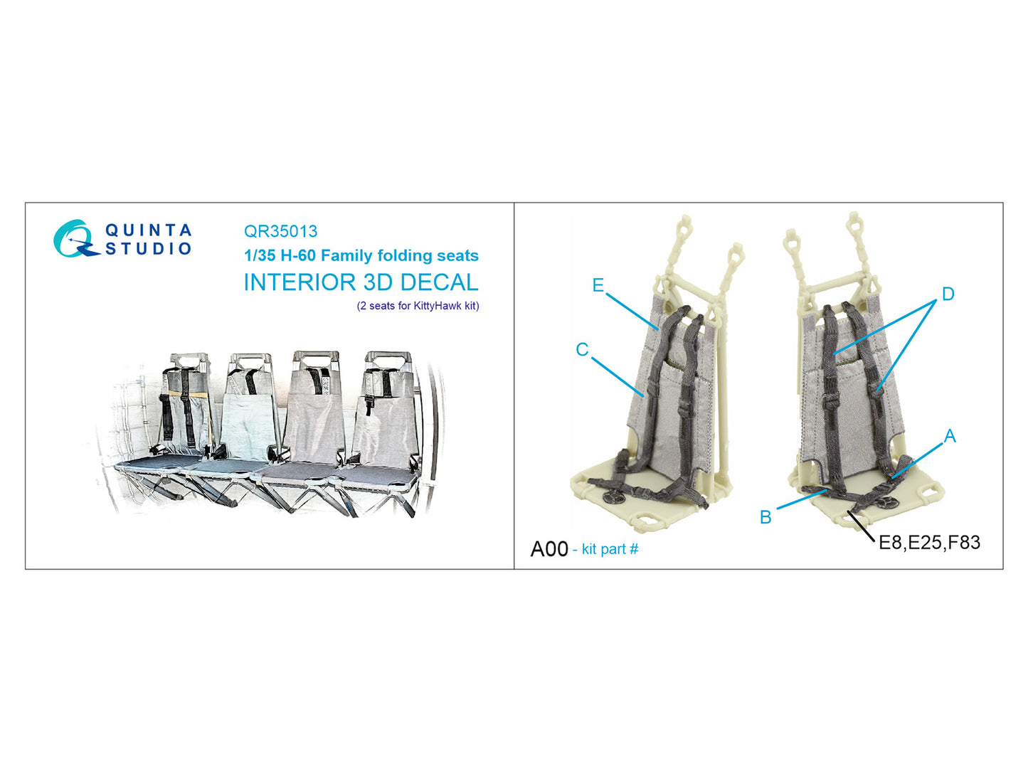 Quinta Studio QR35013 1:35 Sikorsky H-60 Family folding seats