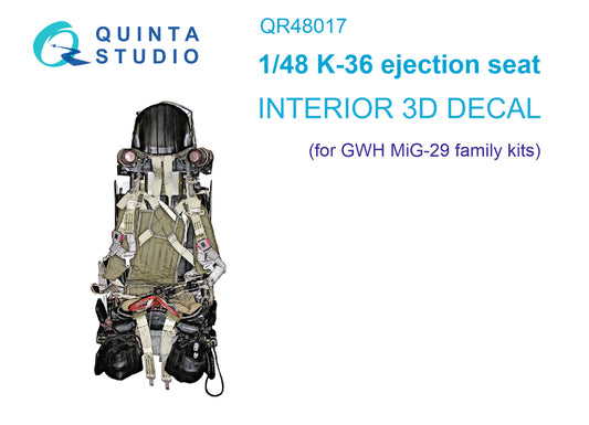 Quinta Studio QR48017 1:48 K-36 ejection seat for Mikoyan MiG-29 family