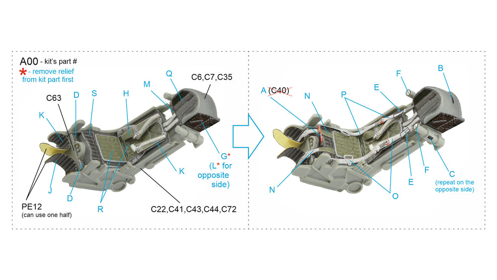 Quinta Studio QR48017 1:48 K-36 ejection seat for Mikoyan MiG-29 family