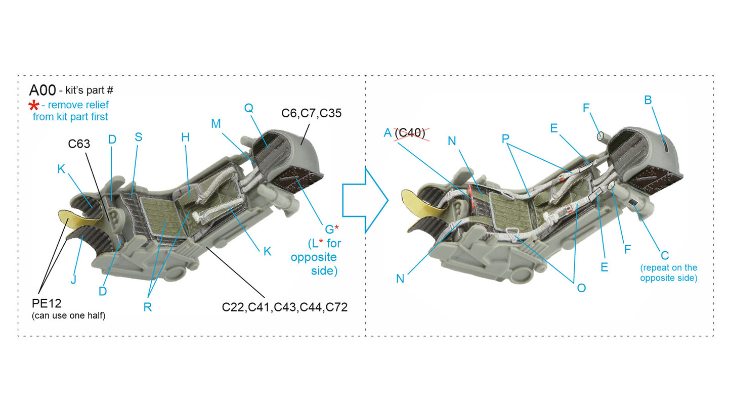 Quinta Studio QR48017 1:48 K-36 ejection seat for Mikoyan MiG-29 family
