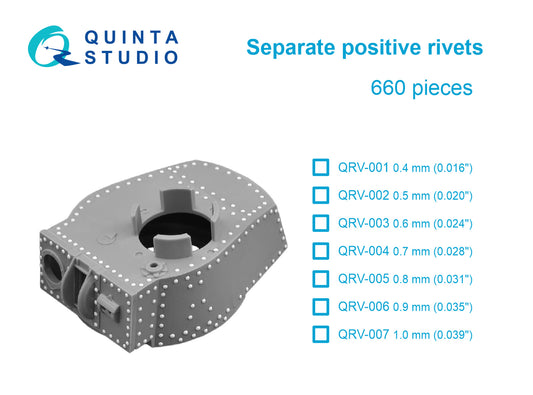 Quinta Studio QRV-002 Separate positive rivets, 0.5mm