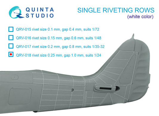 Quinta Studio QRV-018 1:24 Single riveting rows